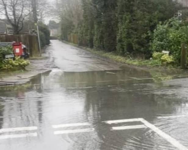 Heavy rains on Wednesday caused flash flooding in Eaton Bray