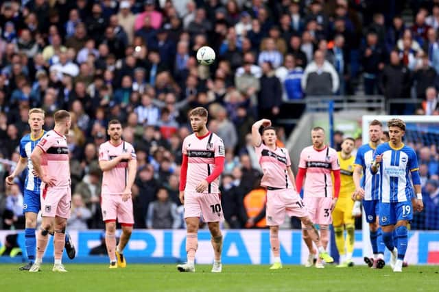 John McAtee came on half time for Grimsby as they lost in the FA Cup to Brighton on Sunday