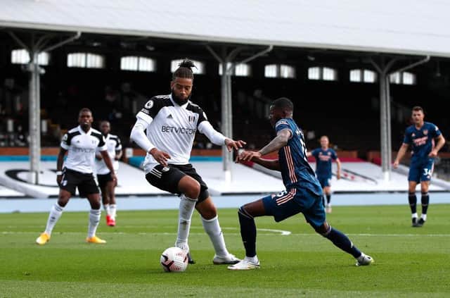 Former Fulham defender Michael Hector in action for the Cottagers