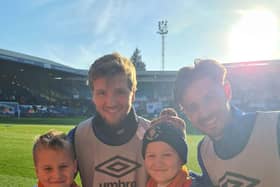 Jacob and Max Nicholson meet their Hatters heroes Harry Cornick and Luke Berry