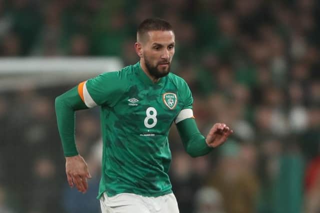 Conor Hourihane in action for the Republic of Ireland against Lithuania earlier this season