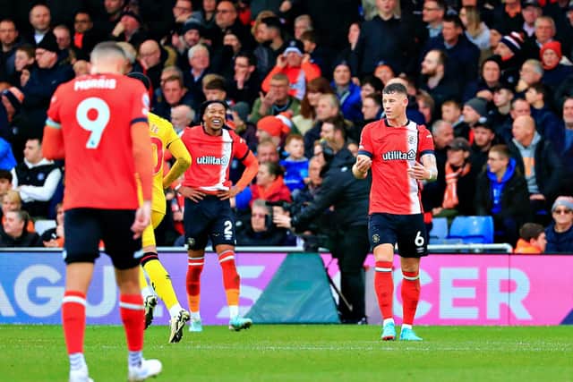 Luton players respond to conceding against Sheffield United on Saturday - pic: Liam Smith
