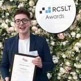 Sean Allsop received the Giving Voice Award from the Royal College of Speech and Language Therapist (RCSLT)