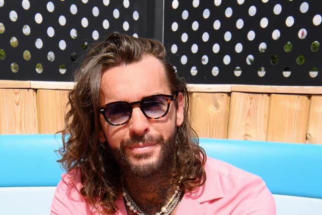 Pete Wicks in Luton for the photoshoot