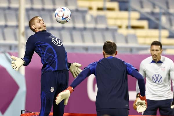 Ethan Horvath during a USA training session at the World Cup in Qatar
