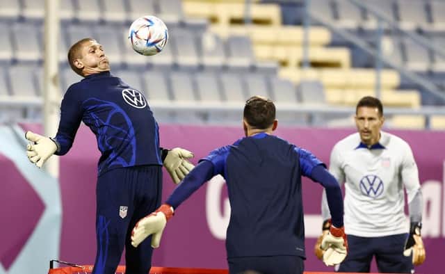 Ethan Horvath during a USA training session at the World Cup in Qatar