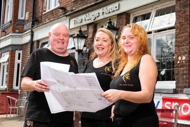 The Allen family outside the pub. Picture: Star Pubs & Bars