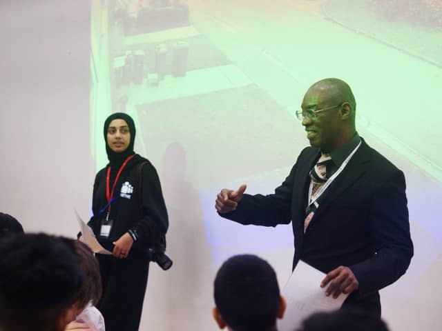 Montell and Laaibah at Stockwood Park Academy