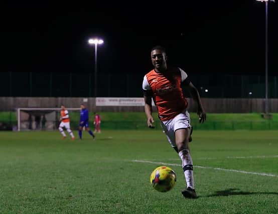 Josh Neufville during a run-out for Luton's U21s