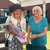 Dunstable centenarian Nellie Phillips with Cynthia Gresham DL