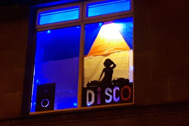 Annie Paterson photographed this disco-themed window.