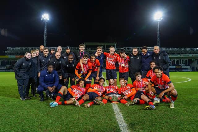 Aidan Francis-Clarke was part of the Hatters' Beds Senior Cup winning side recently - pic: David Horn – Prime Media Images / LTFC