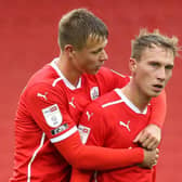 Mads Andersen with Cauley Woodrow when the pair were team-mates at Barnsley - pic: George Wood/Getty Images
