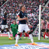 Luton celebrate opening the scoring at Sunderland on Saturday