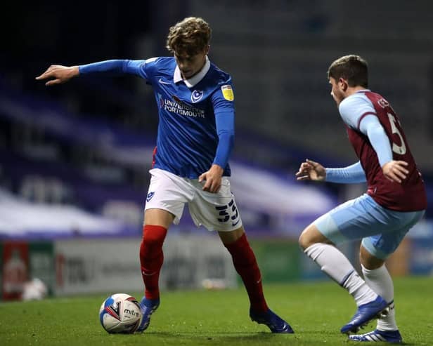 Youngster Harrison Brook in action for Portsmouth back in November 2020