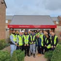 Barnfield College students and staff at Taylor Wimpey's Barnfield Place development.