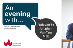 Professor Sir Jonathan Van-Tam will be in Luton tomorrow