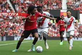 Tahith Chong in action for Manchester United during a pre-season friendly with Rayo Vallecano in July 2022 - pic: Tom Purslow/Manchester United via Getty Images