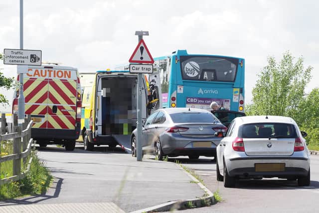 The incident on the Luton-Dunstable busway on Friday