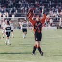 Kelvin Davis applauds the Luton faithful during his time with the Hatters - pic: Hatters Heritage