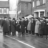 Jewish ex-servicemen outside Luton Synagogue in the 1950s