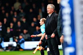 Watford manager Chris Wilder watches on at Kenilworth Road