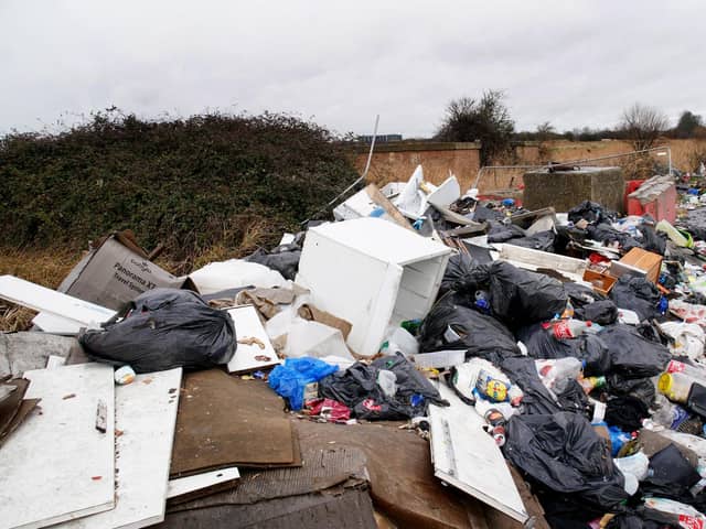 Fly-tipping stock image