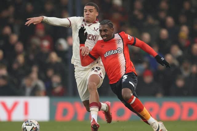 Amari'i Bell looks to drive forward against Sheffield United - pic: Richard Pelham/Getty Images