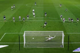 Millwall's Jed Wallace scores a penalty against Preston North End. (Photo by Jan Kruger/Getty Images)