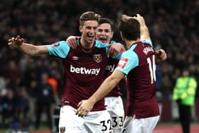 Reece Burke celebrates scoring his only goal for West Ham in an FA Cup win over Shrewsbury Town in January 2018 - pic: Catherine Ivill/Getty Images