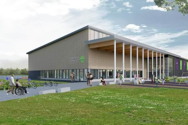An artists' impression of the new leisure centre