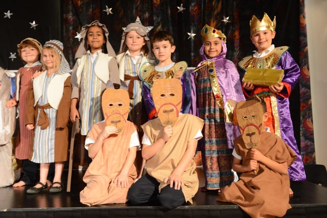 All smiles from the stars of Bramingham Primary School's nativity - from 2013.