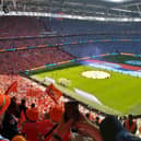 Wembley is orange and blue