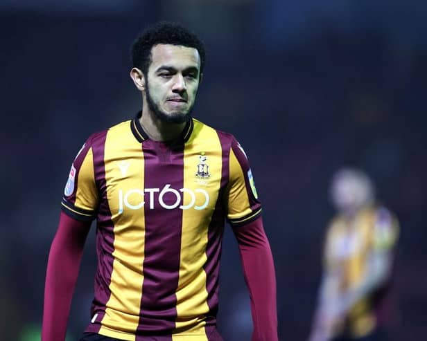 Dion Pereira in action for Bradford City