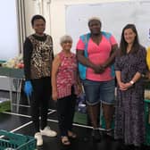 Sarah Owen stood alongside volunteers at the Generously Blessed foodbank in Hockwell Ring.
