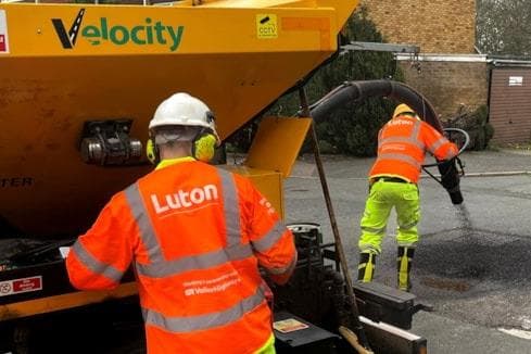 Velocity Jet Patching New ‘jet patcher’ machine tested to help repair potholes across Luton