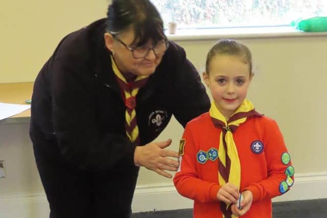 Lily-Rose receiving her award