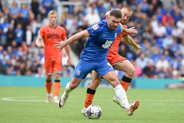 Allan Campbell challenges Birmingham City's Scott Hogan during his Millwall debut on Saturday - pic: Graham Chadwick/Getty Images