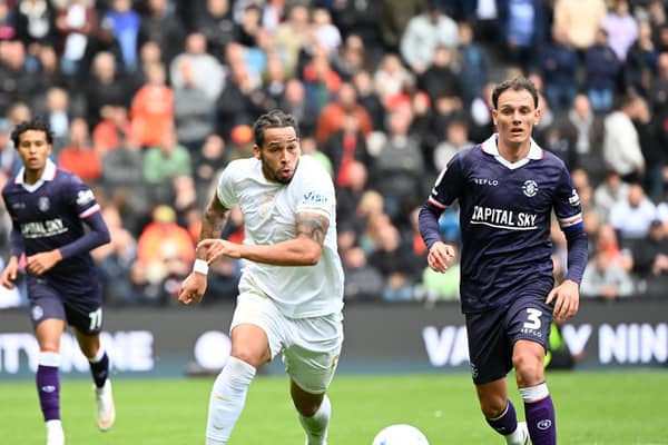Kal Naismith in action against MK Dons on Saturday - pic: Jane Russell