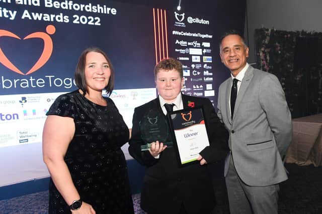 Ethan Veal, joint winner of the Young Hero Award at the Awards 2022