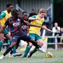 Town forward Admiral Muskwe in action for Luton during pre-season