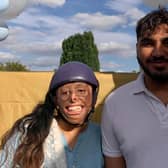 Luton burns survivor Shamiam Arif who recently turned 21 and her brother Shakaib who was 20 on the same day