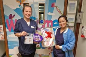 Nurses at Luton and Dunstable Receiving the Donation