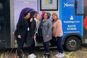 Council staff take part in the autism bus experience