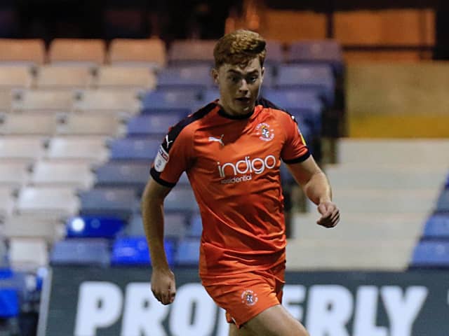 Defender Jack Senior during his time with Luton