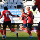 Kal Naismith celebrates scoring against Sheffield Wednesday from Kiernan Dewsbury-Hall's corner in February 2021 - pic: Liam Smith