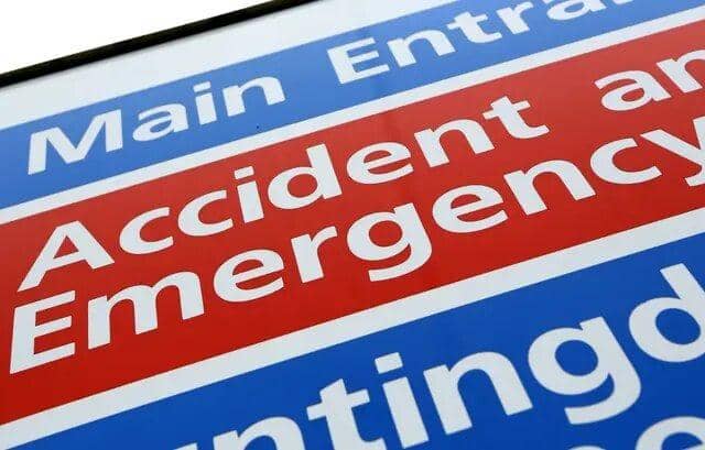 Accident and emergency department sign. Picture: Chris Radburn via PA Images / Alamy Stock Photo