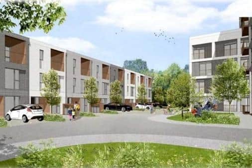CGI showing the proposed development, which is included in the planning documents submitted to the council