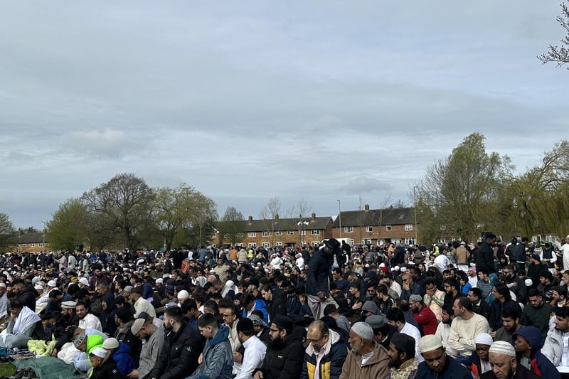 1Eid's day began with morning prayers that took place at Stockwood Park