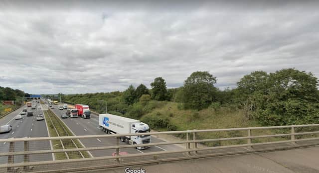 Two lanes have been closed after a lorry fire